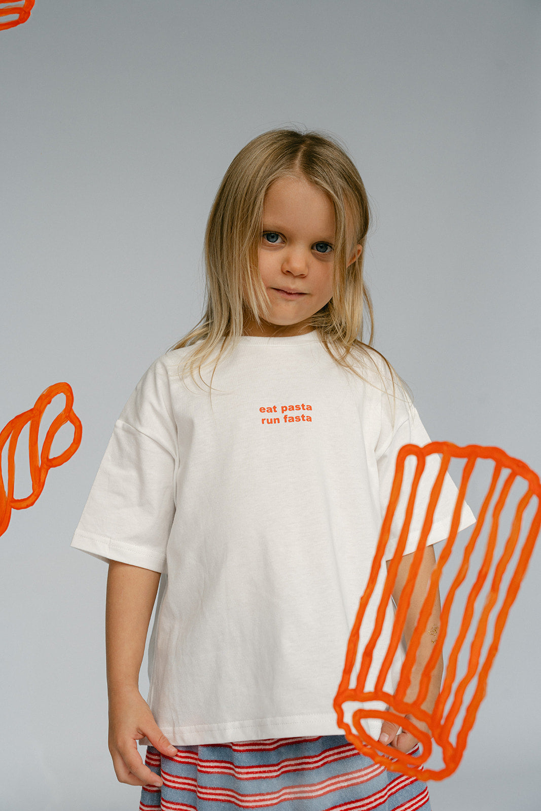 Eat Pasta Run Fasta Tee | White