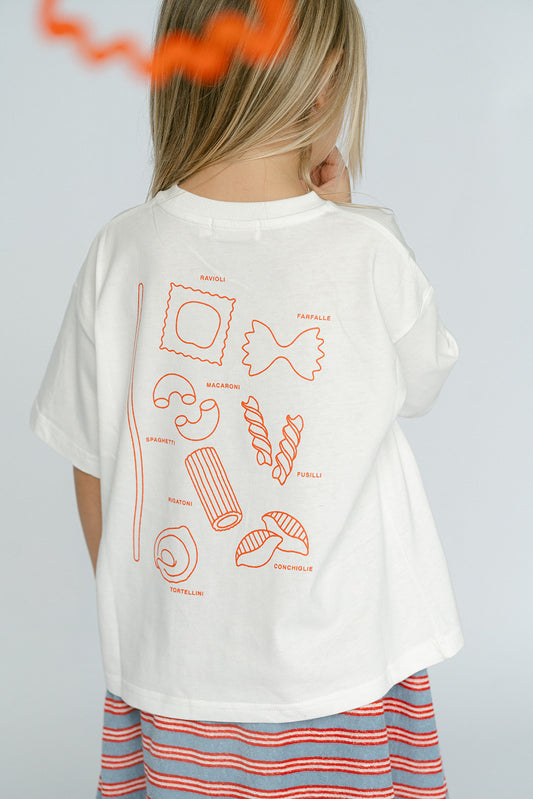 Eat Pasta Run Fasta Tee | White