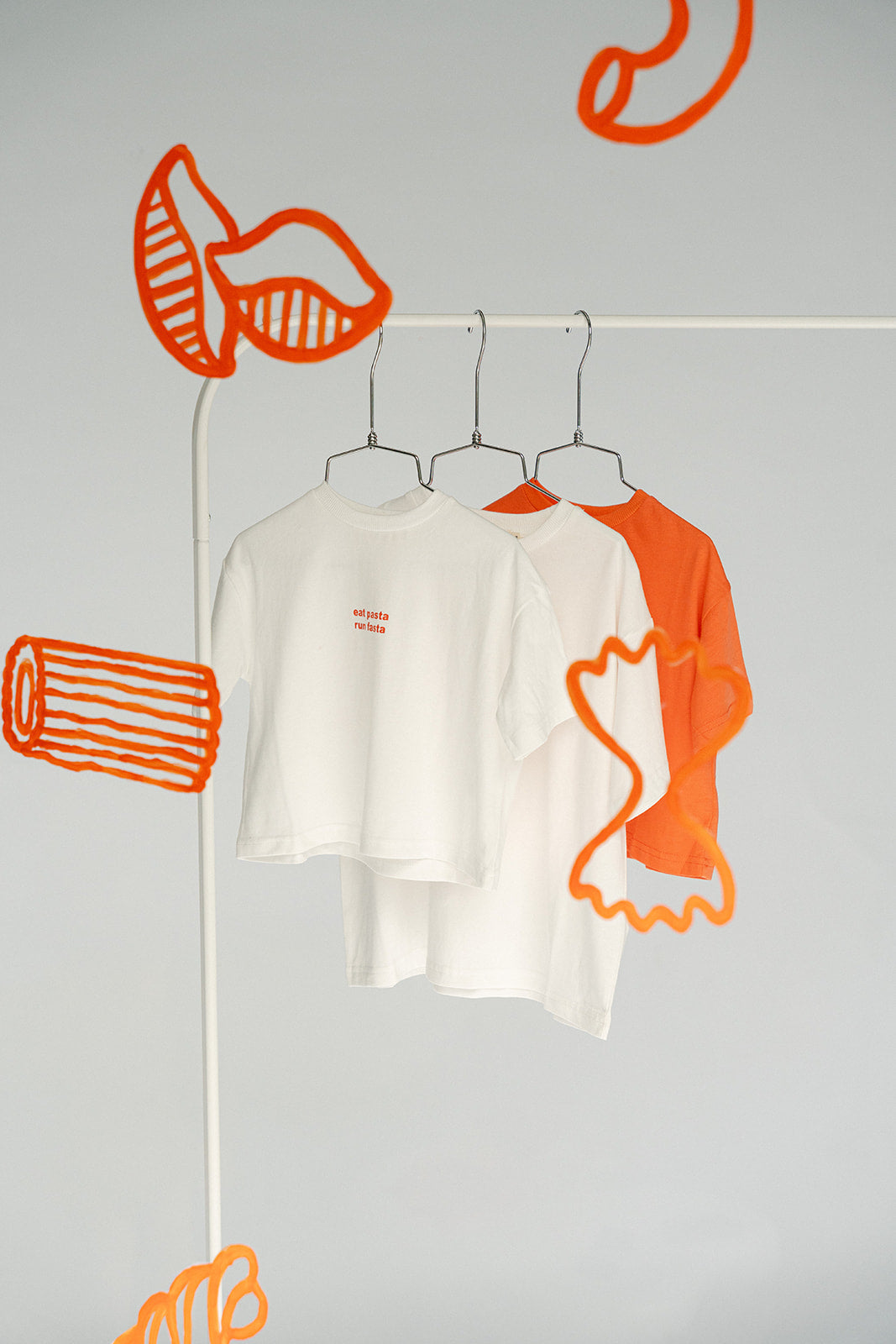 Eat Pasta Run Fasta Tee | White