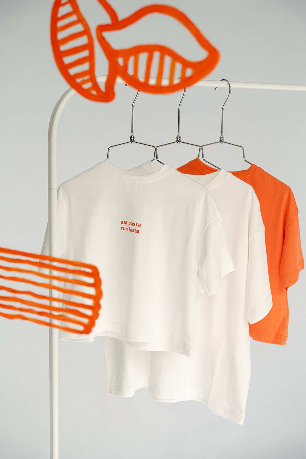 Eat Pasta Run Fasta Tee | White