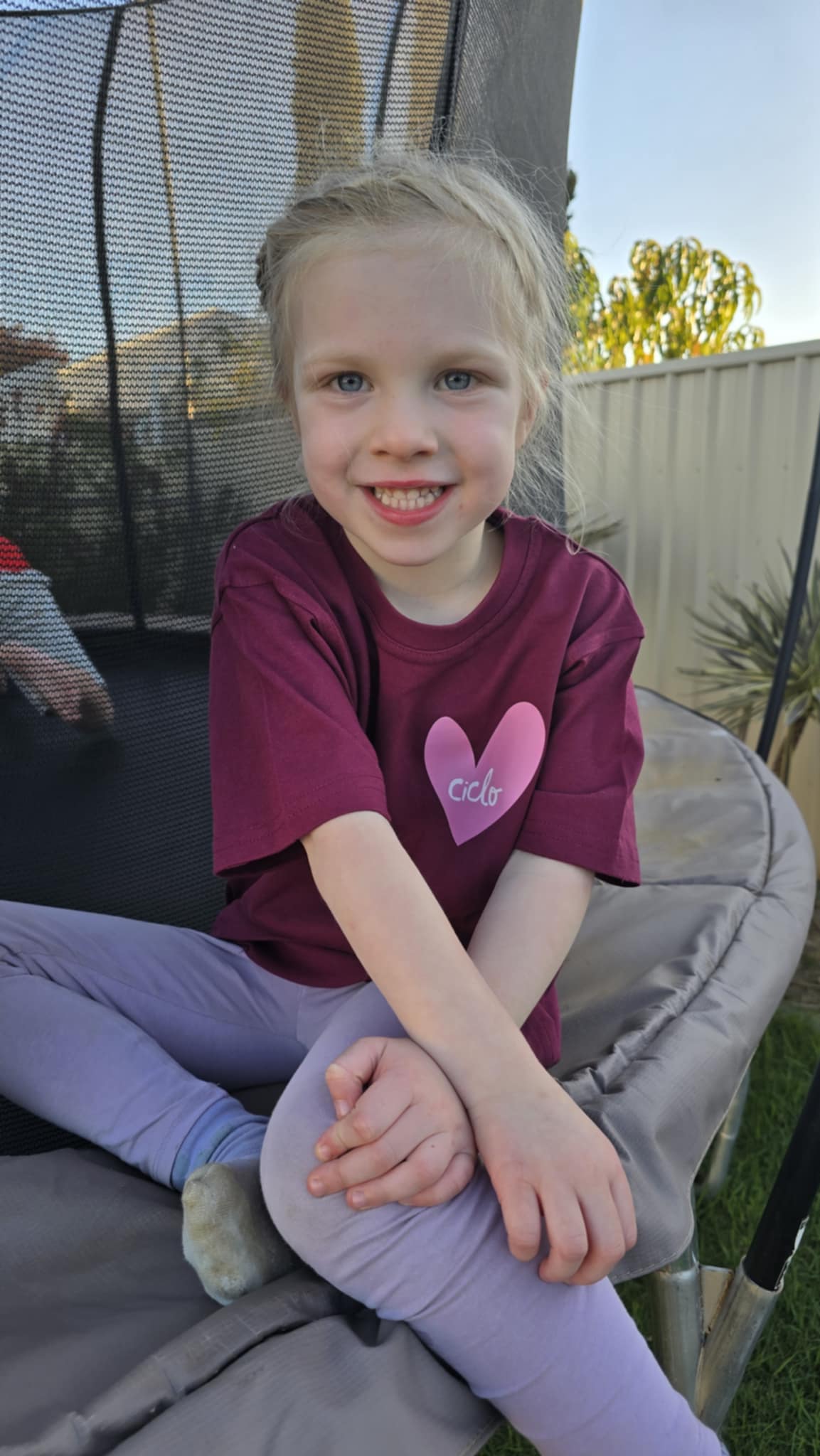 Kid's Ciclo Heart Tee | Maroon/Pink