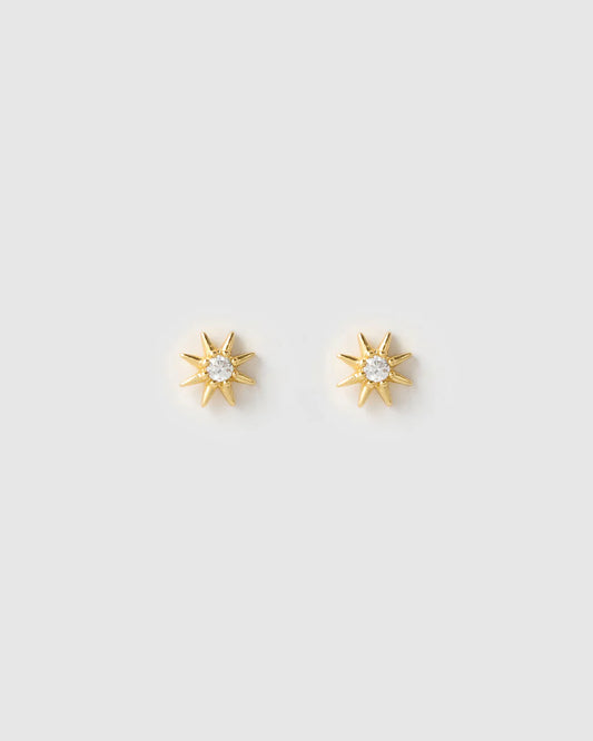 Zadie Flat Back Earrings | Gold