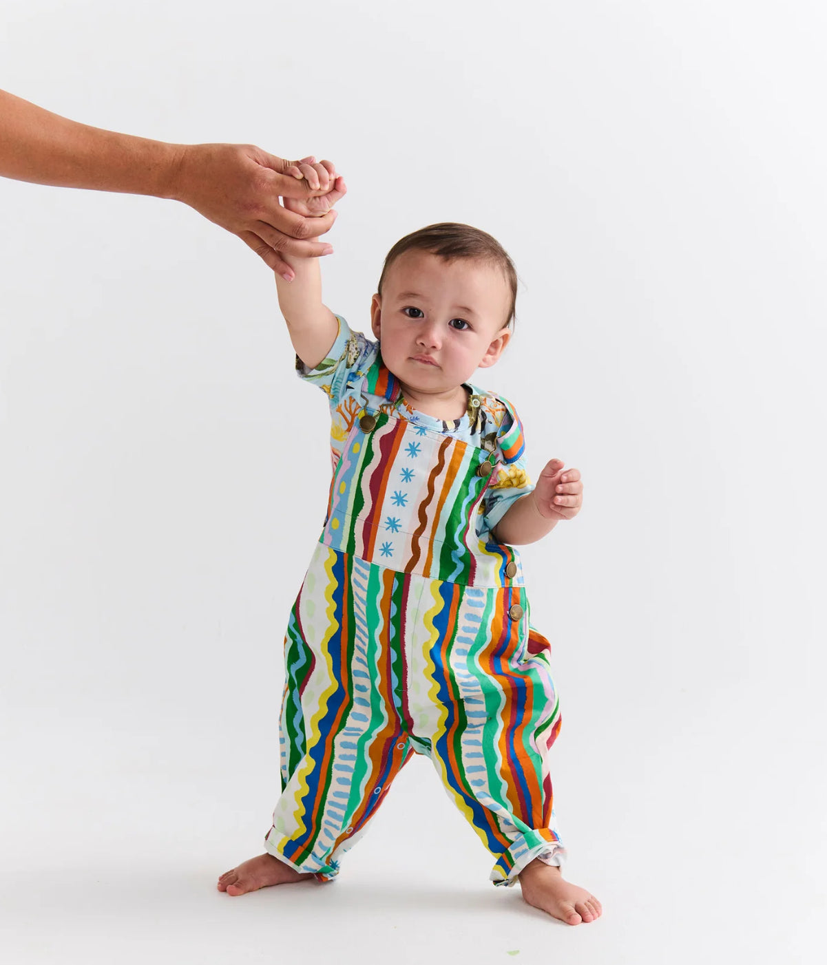 Beach Patterns Baby Overalls