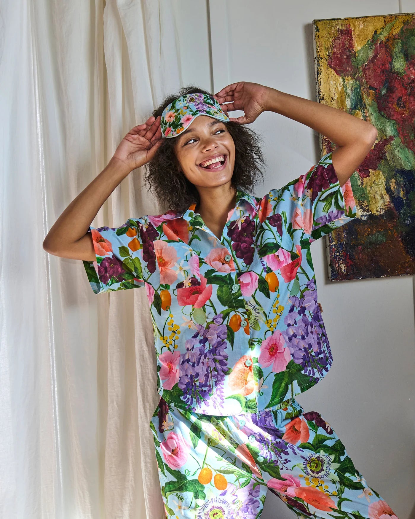 Short Sleeve Shirt and Pant Pyjama Set | Spring in the Air