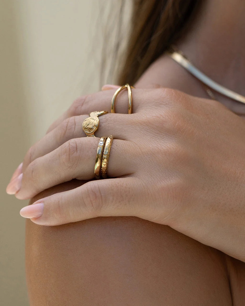 Lorenzo Gold Stacking Ring