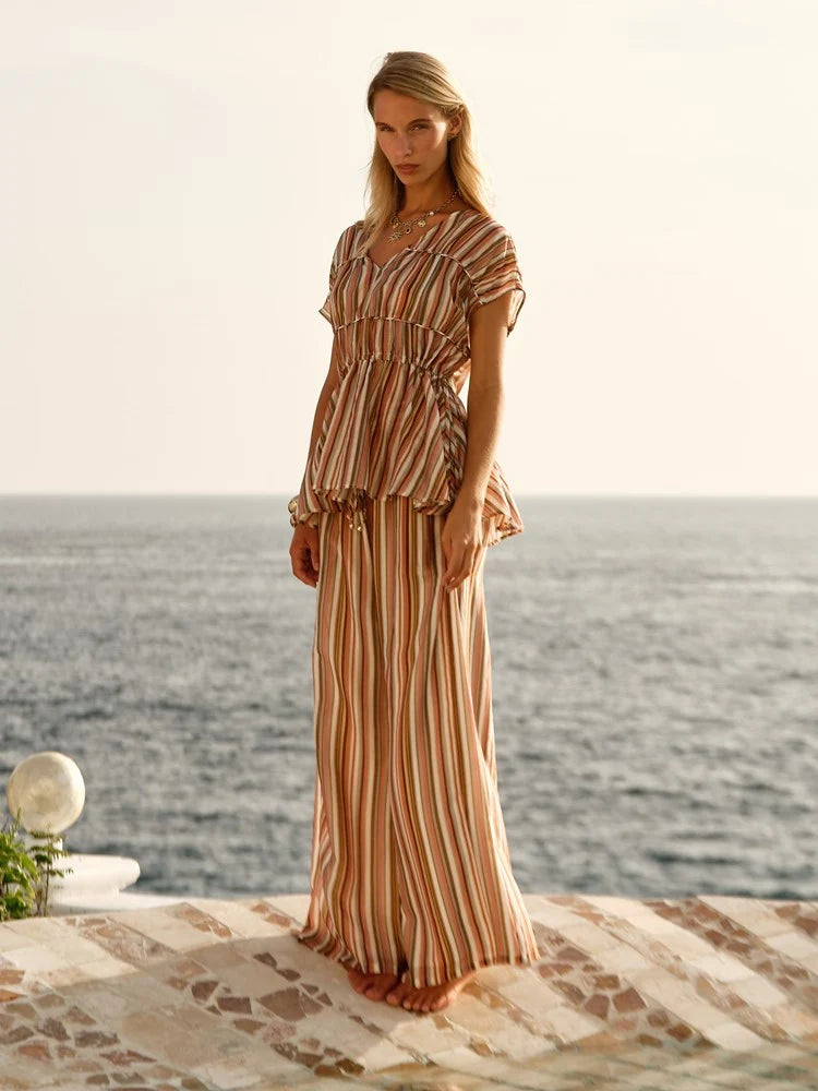 Elysia Pant | Sandbar Stripe