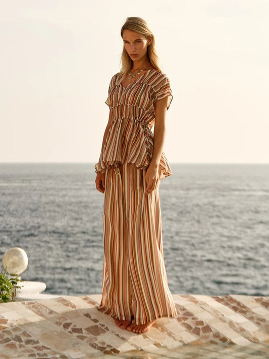 Elysia Pant | Sandbar Stripe