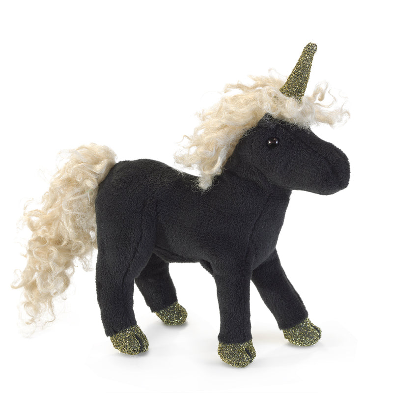 Black Unicorn Finger Puppet