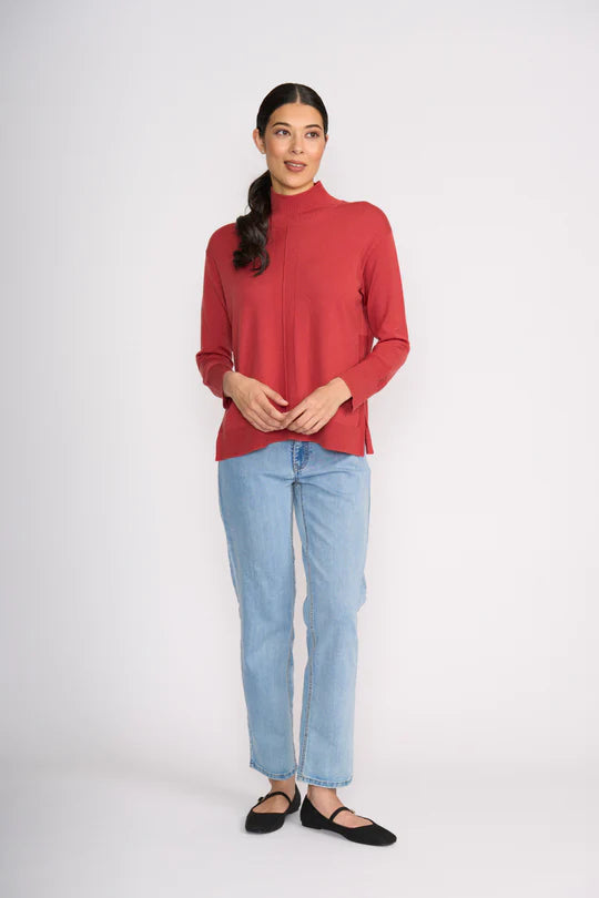Roll With It Merino Sweater | Clay Brick