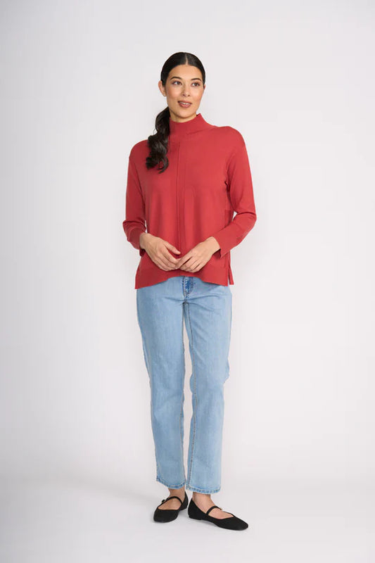 Roll With It Merino Sweater | Clay Brick