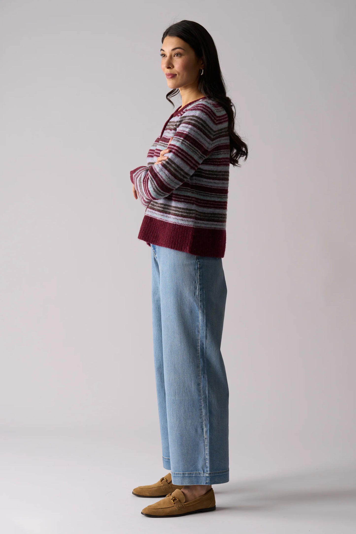 Isle Be Back Cardi | Multi Stripe
