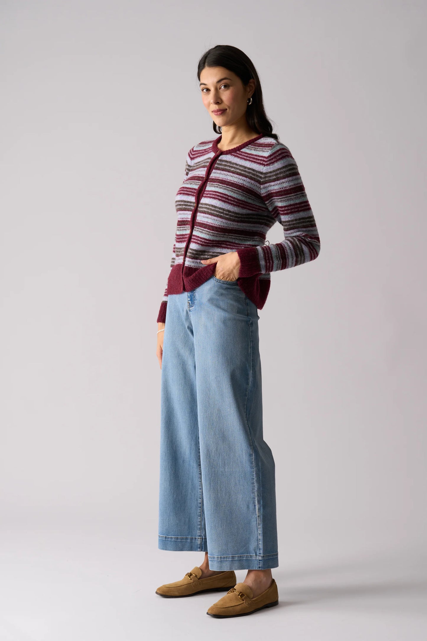 Isle Be Back Cardi | Multi Stripe