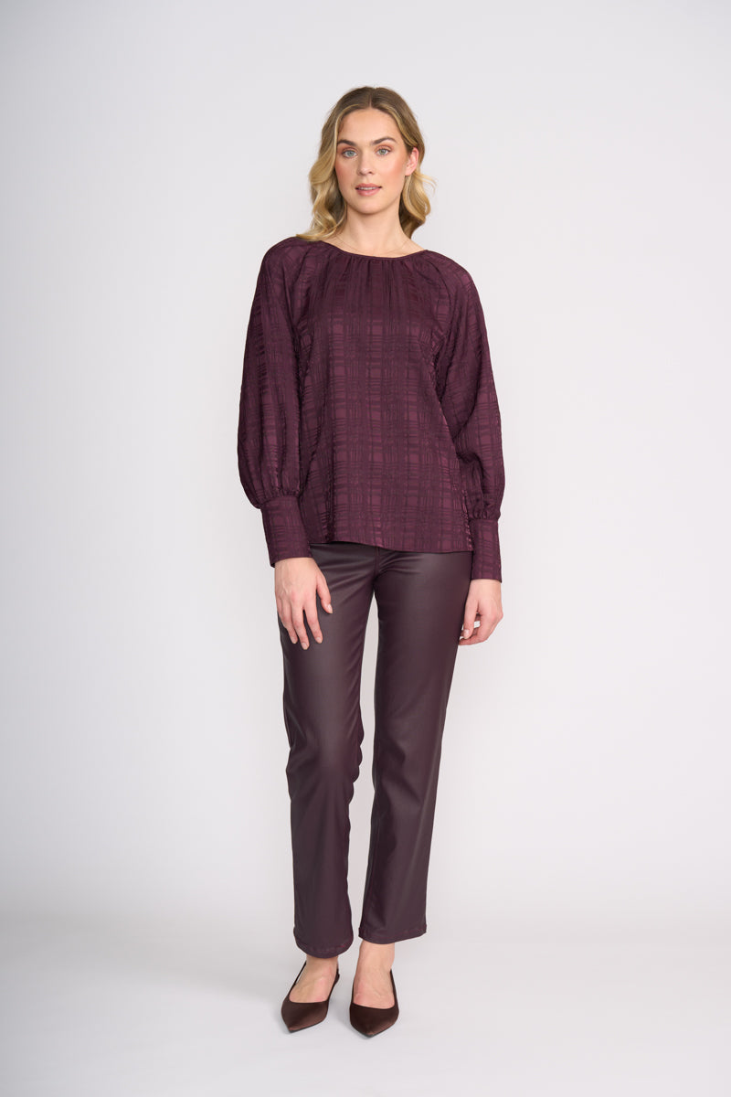 Fluid Lines Reversible Top | Dark Cherry