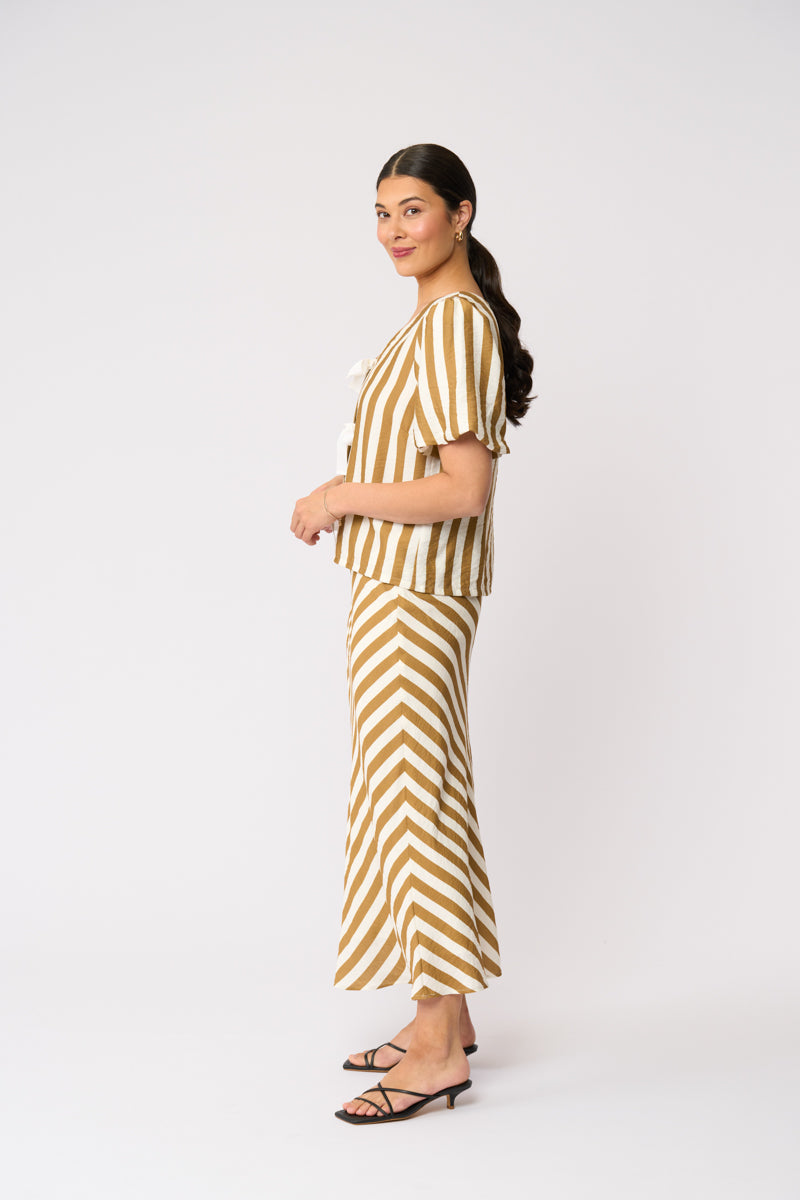 Stripe Right Skirt | Gilded Stripe