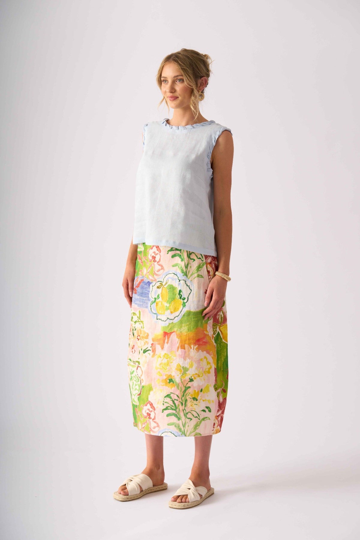 Braidy Bunch Top | Pale Blue