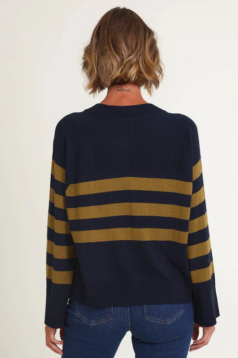 Hold The Line Cardi | Eclipse Stripe