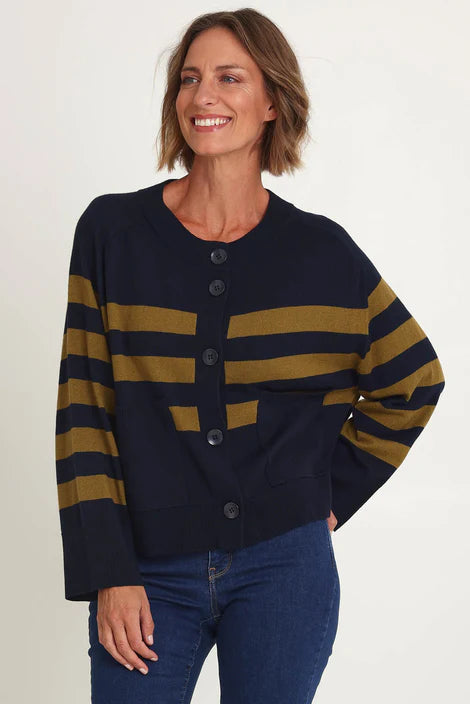 Hold The Line Cardi | Eclipse Stripe