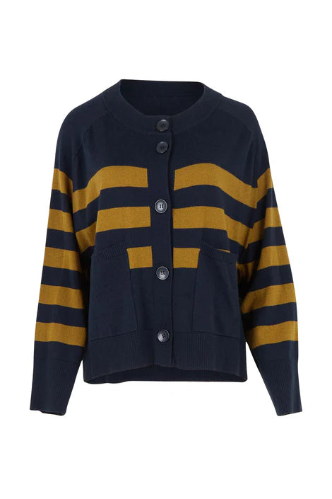 Hold The Line Cardi | Eclipse Stripe