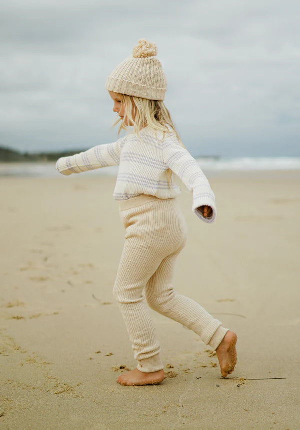 Texture Rib Legging | Truffle