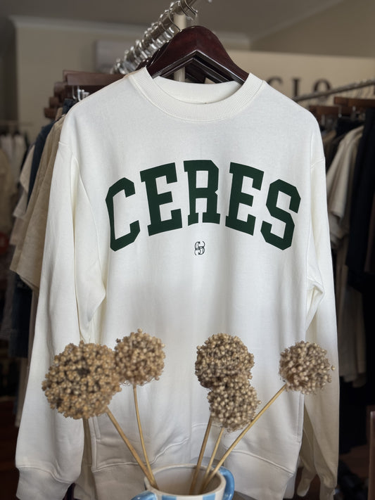 Oversized Slouchy Crew | Cream