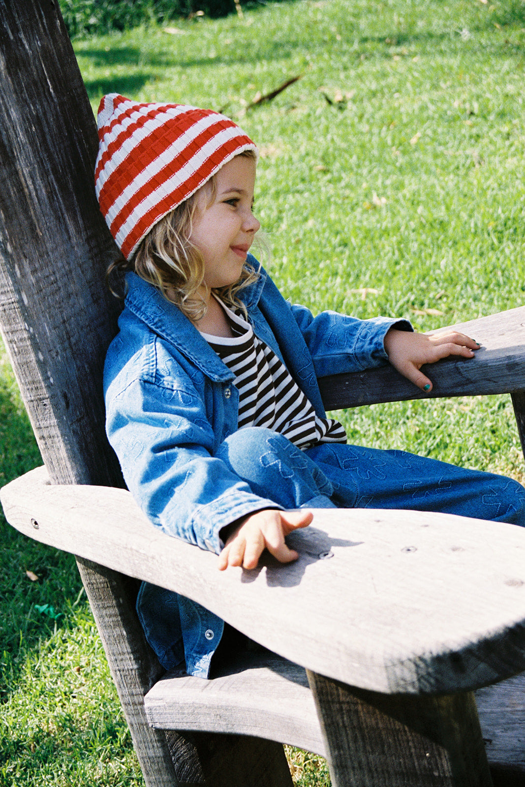 Organic Striped Pixie Rib Beanie | Sauce