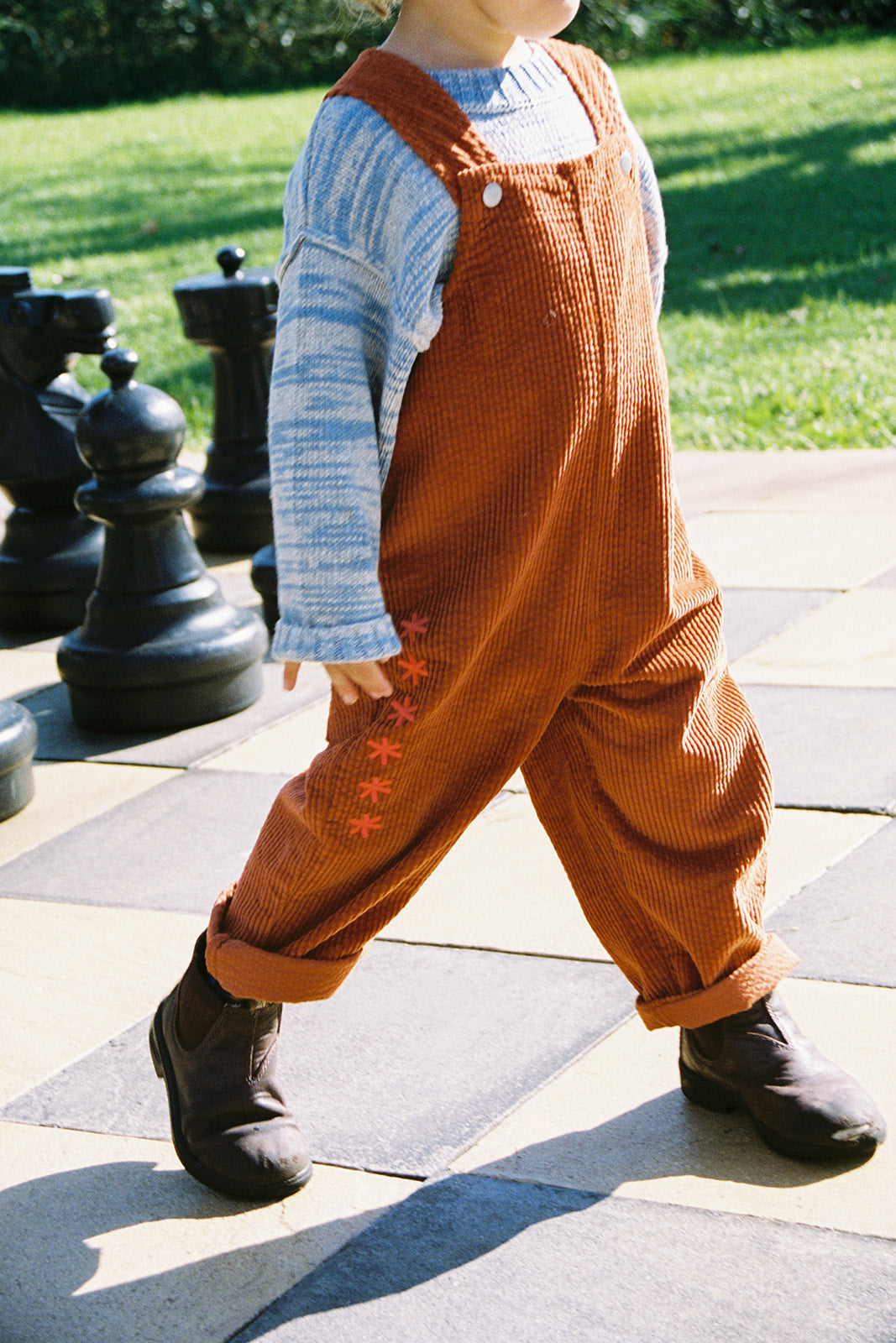 Organic Cord Overalls | Brick