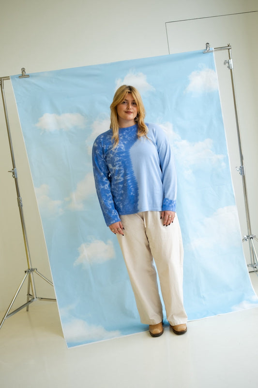Ladies Organic Knitted Tie Dye LS Tee | Pacific