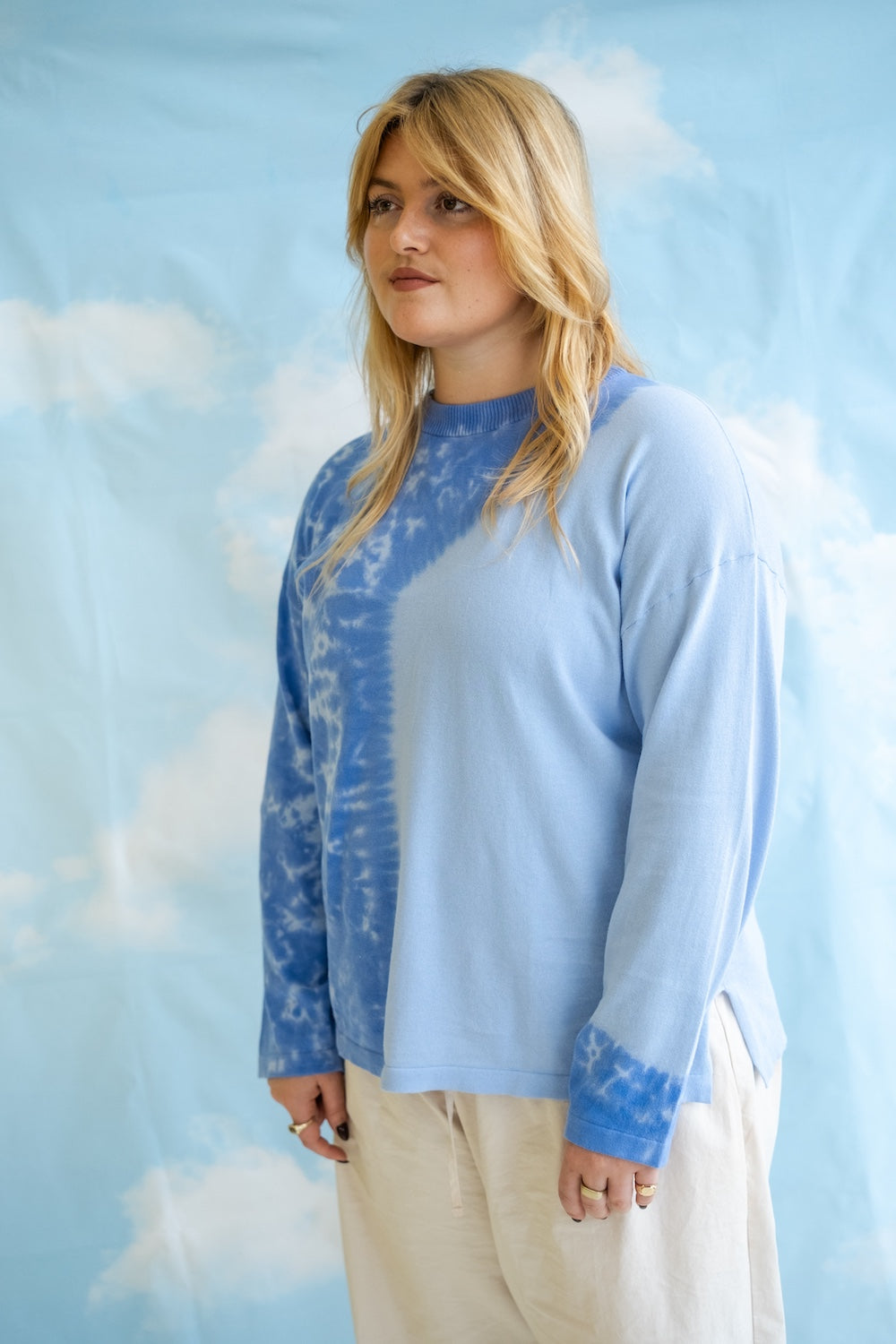 Ladies Organic Knitted Tie Dye LS Tee | Pacific