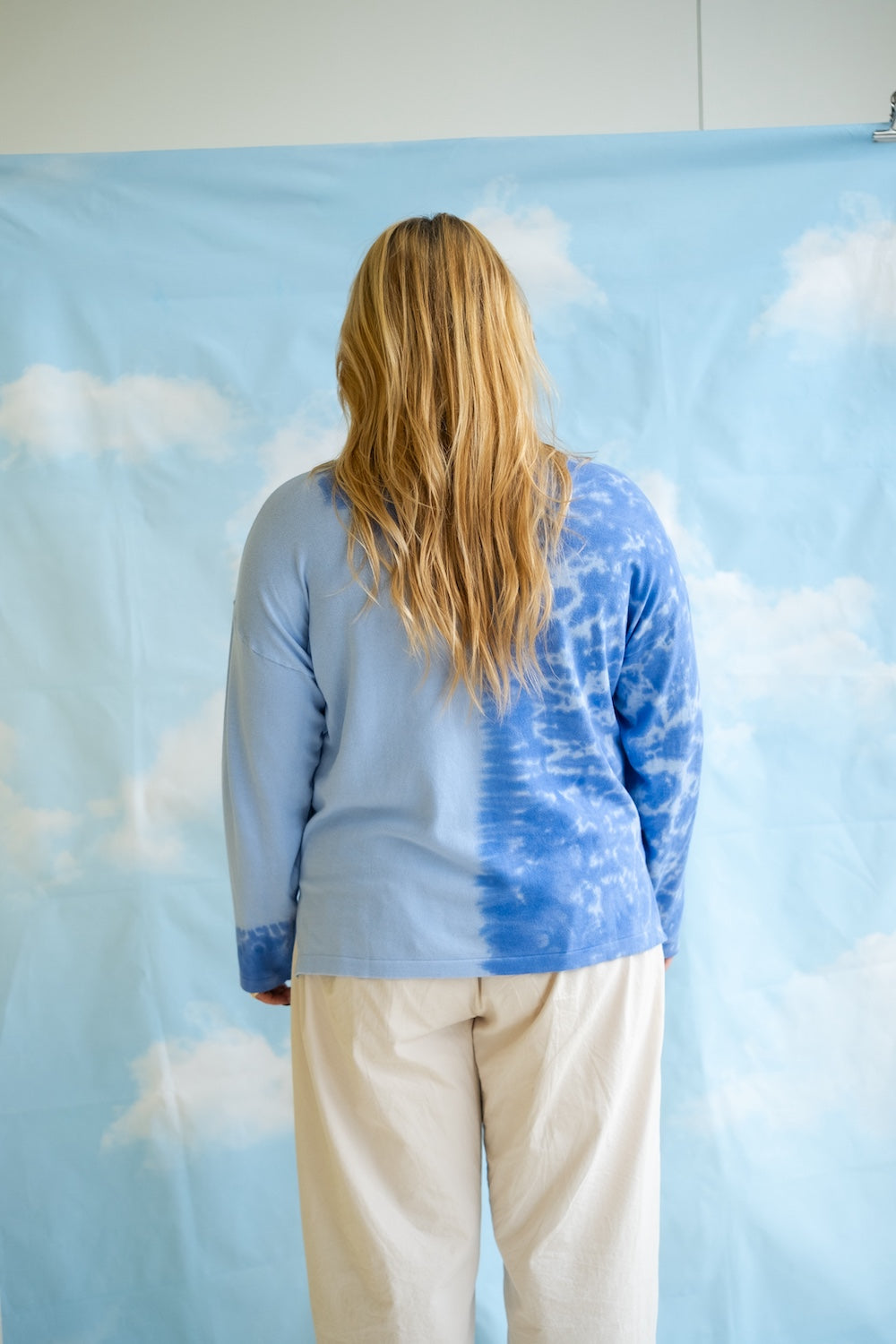 Ladies Organic Knitted Tie Dye LS Tee | Pacific