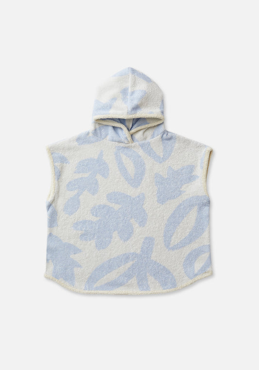 Terry Towelling Hooded Poncho | Ocean