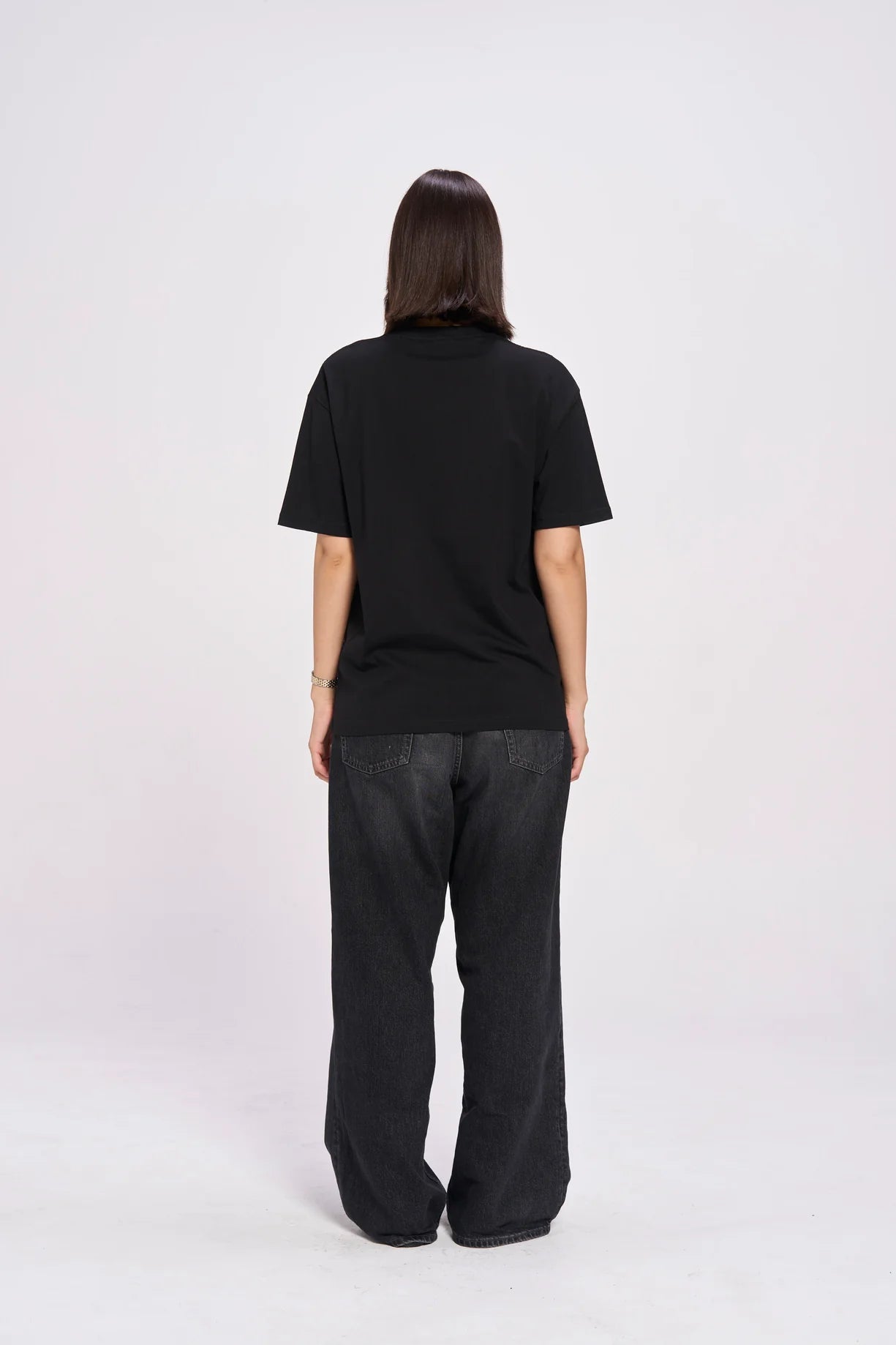 Her Mess Oversize Tee | Black