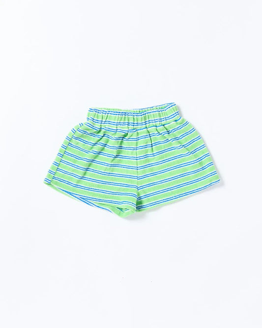 Huey Short | Terry Stripe Green