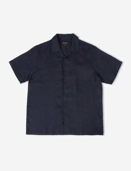 Cuban Short Sleeve Shirt | Navy