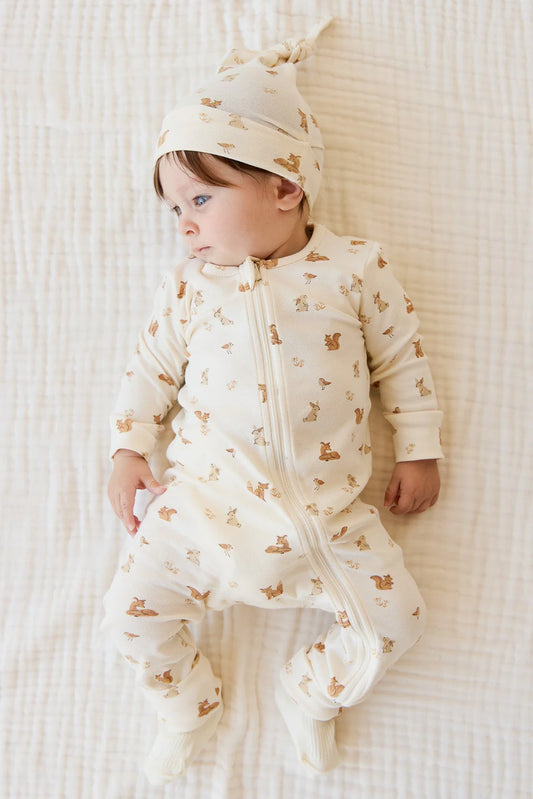 Organic Cotton Reese Zip Onepiece | Forest Friends