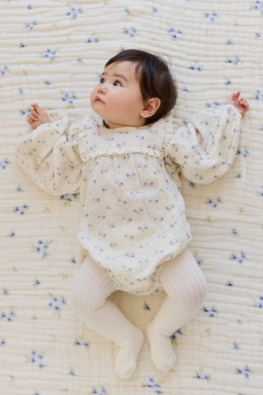 Organic Cotton Muslin Frances Playsuit | Molly Blue