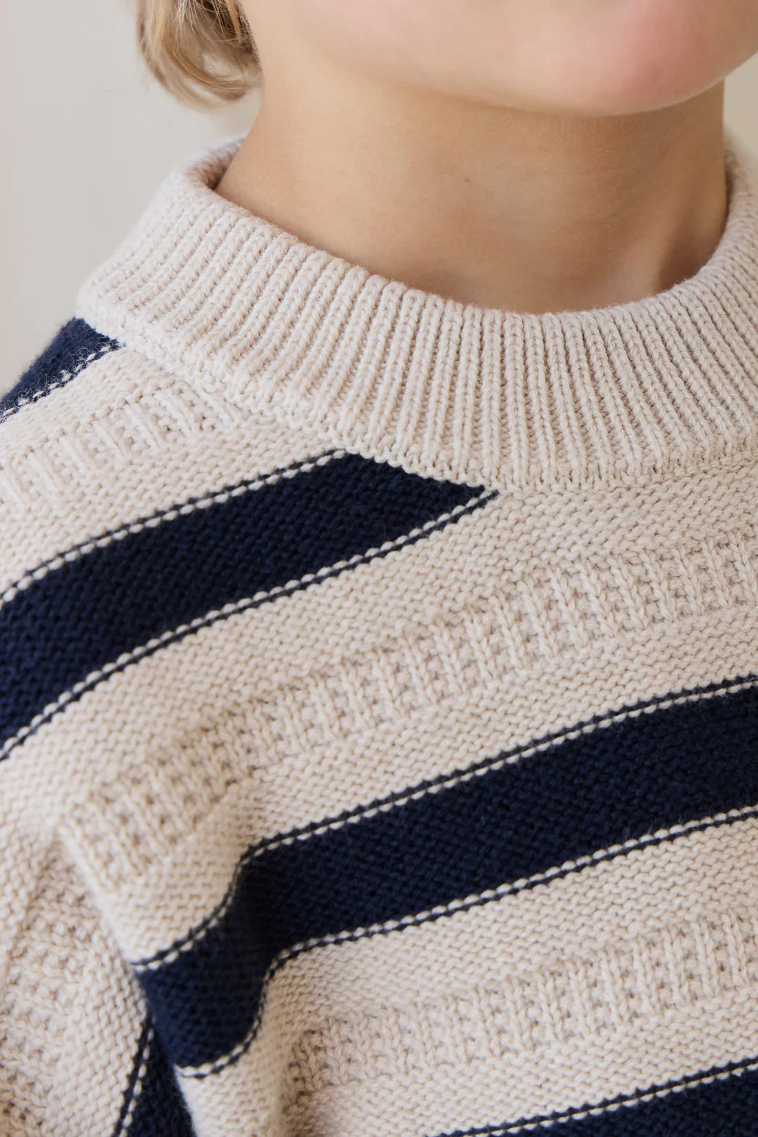 Byron Jumper | Byron Stripe Oat/Eclipse