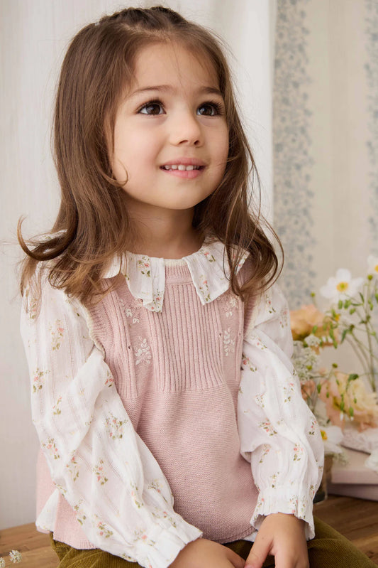Abbie Knitted Top | Sweetpea Marle Abbie Flower