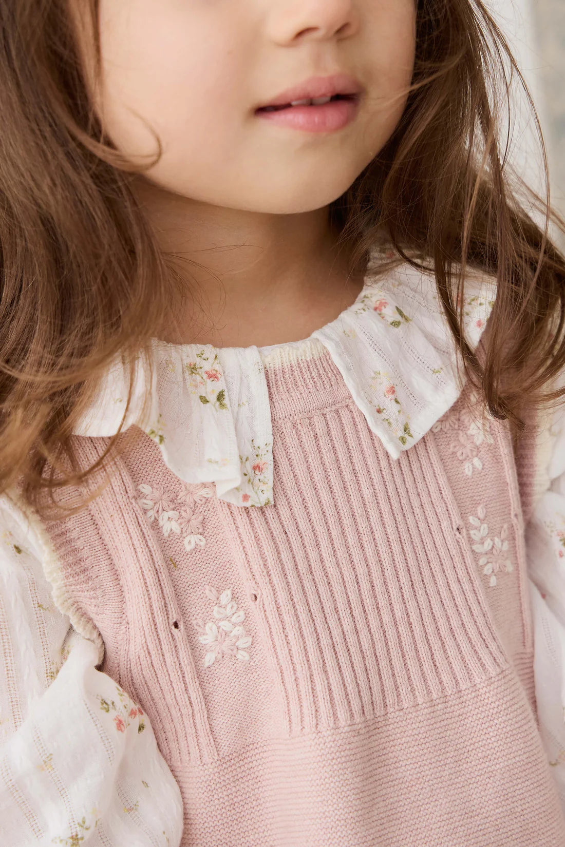 Abbie Knitted Top | Sweetpea Marle Abbie Flower