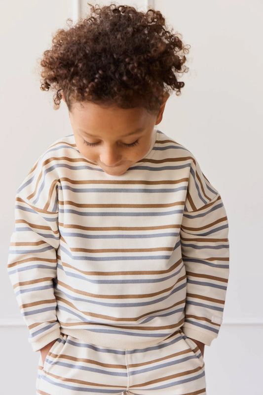 Organic Cotton Damien Sweatshirt | Hudson Stripe Tiger