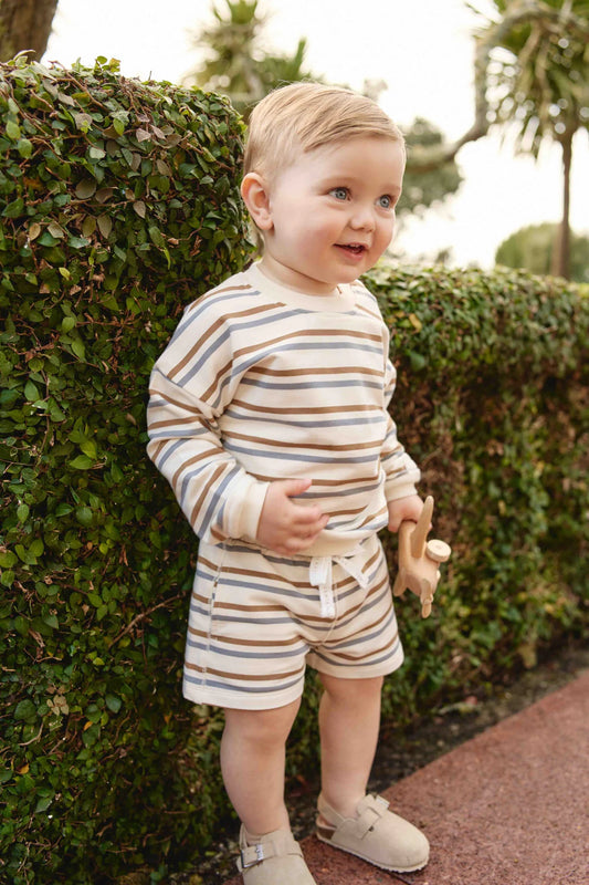 Organic Cotton Damien Sweatshirt | Hudson Stripe Tiger