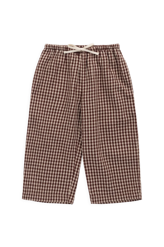 Organic Cotton Kenji Pant | Cinnamon Gingham