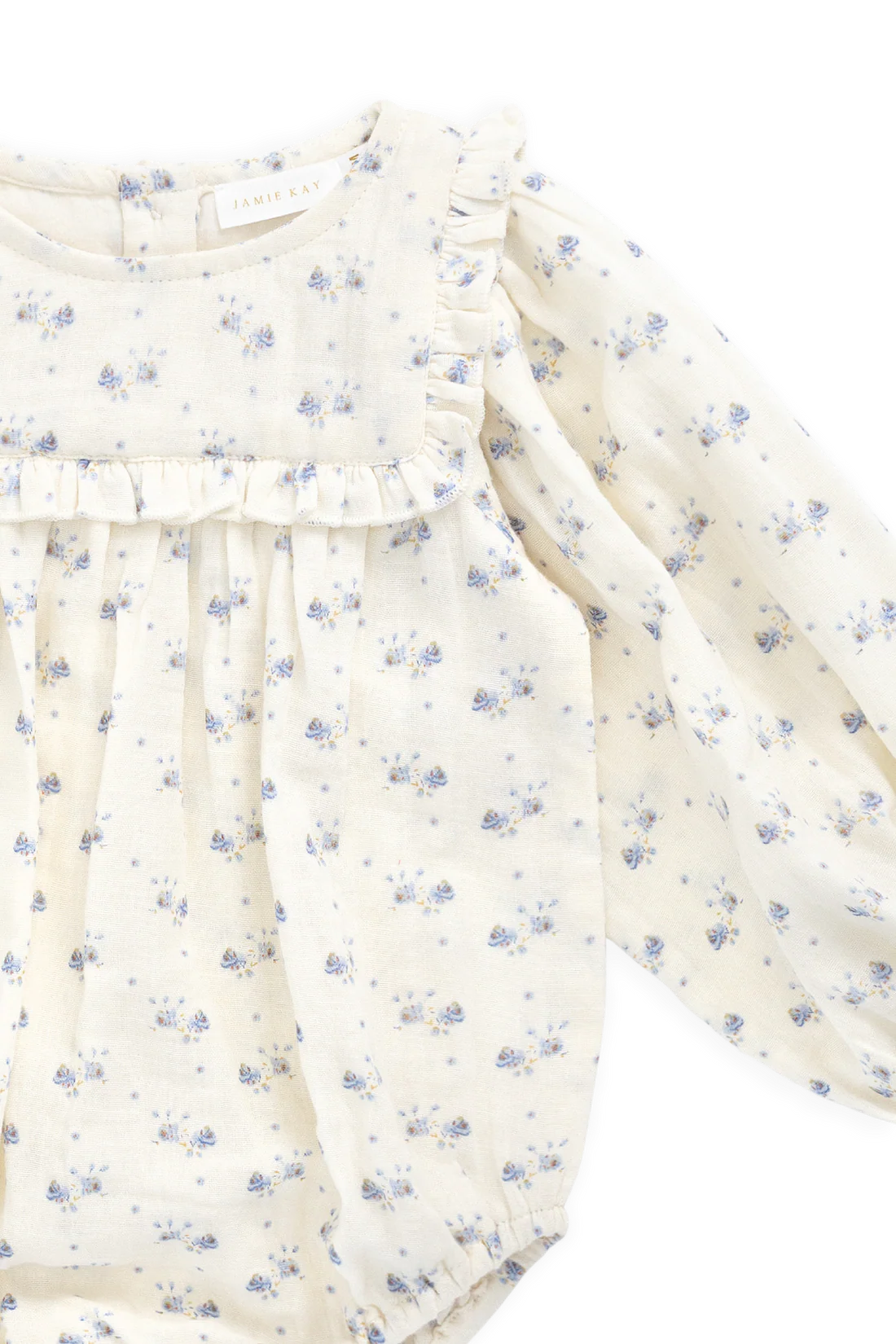 Organic Cotton Muslin Frances Playsuit | Molly Blue