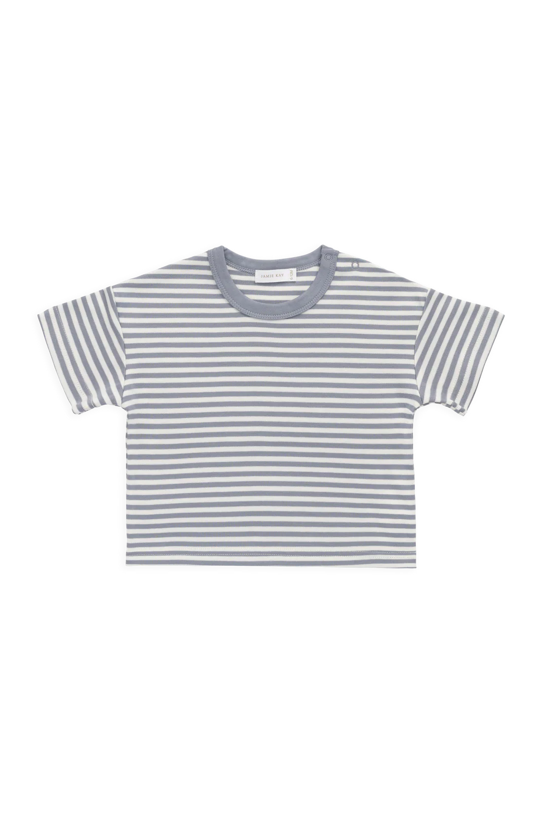 Pima Cotton Wesley Tee | Narrow Stripe Dawn/Cloud