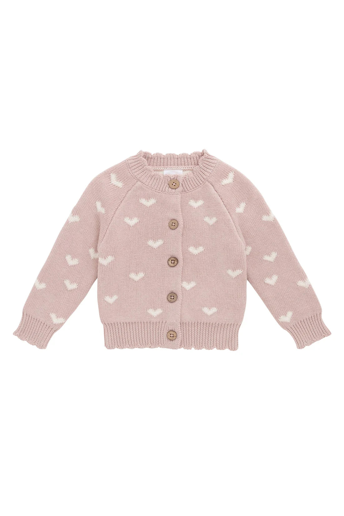 Anna Cardigan | Petite Heart Rose Smoke