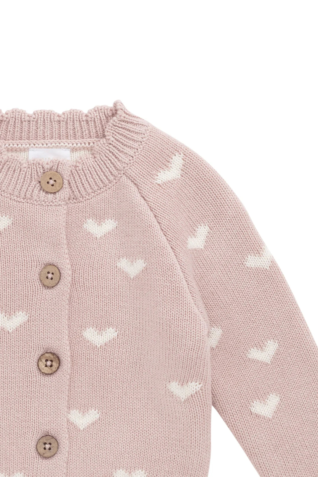 Anna Cardigan | Petite Heart Rose Smoke