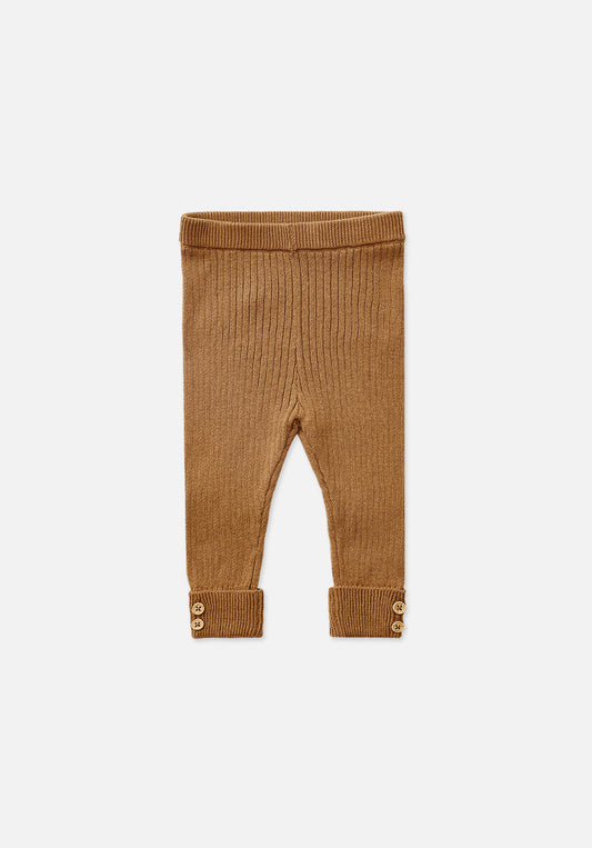 Texture Rib Legging | Caramel