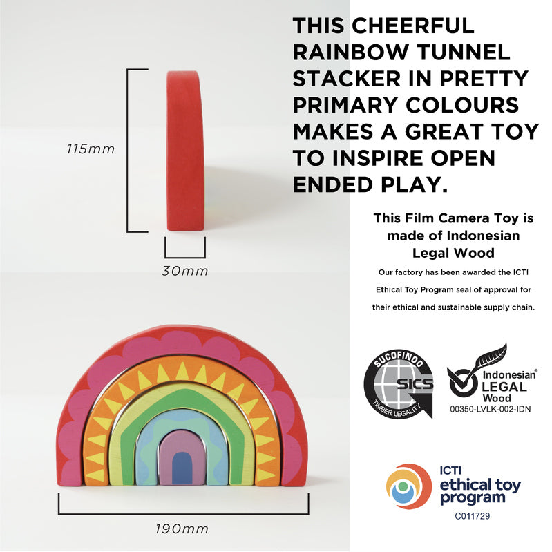 **COMING SOON** Rainbow Tunnel Toy 5 Piece