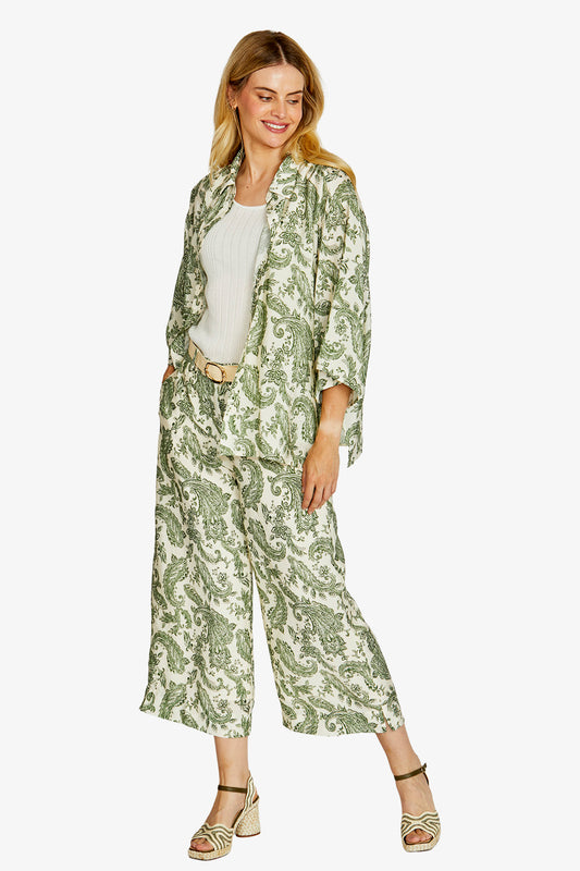 Alba A-Line Shirt | Agave Paisley