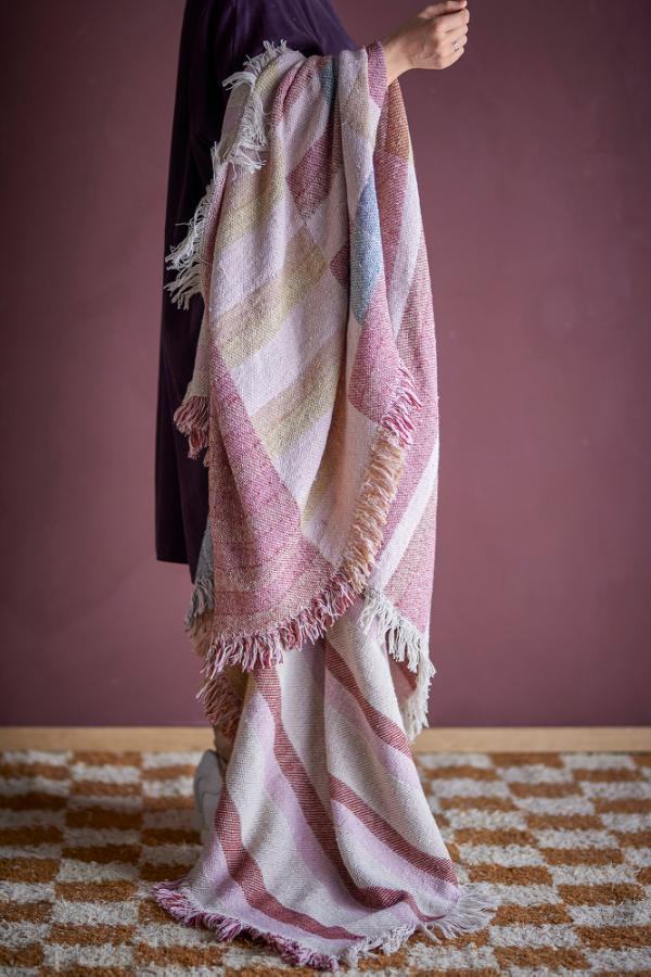 Lane Recycled Cotton Throw | Brown