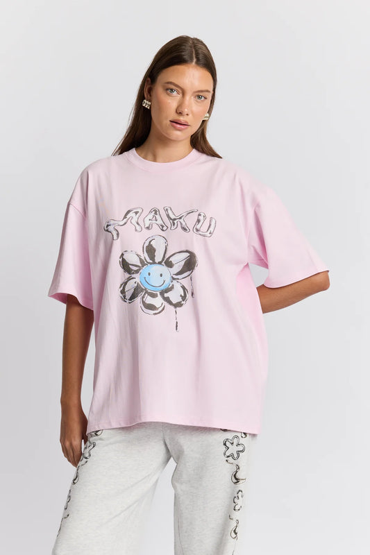 Smiley Flower Oversize Tee
